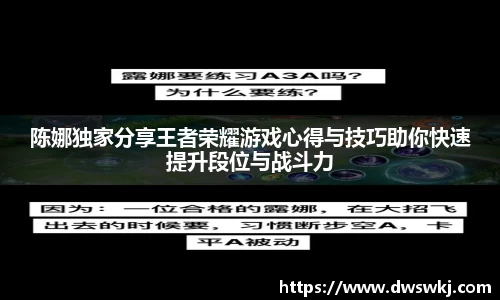 陈娜独家分享王者荣耀游戏心得与技巧助你快速提升段位与战斗力